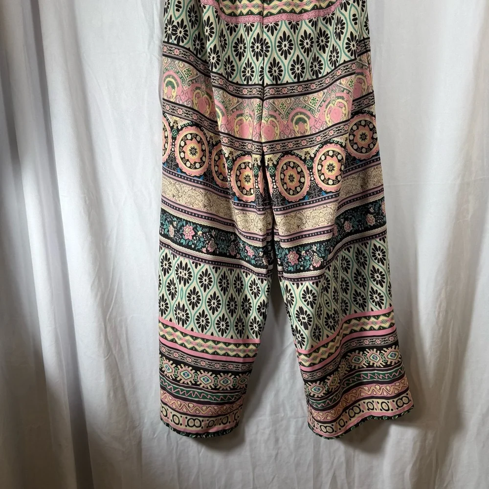 Bohemian Jumpsuit Strapless Elastic Bust XL Vacation Resort Farmers Market Beach